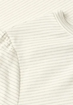 T-Shirt mit Rundhals und Glitzerstreifen