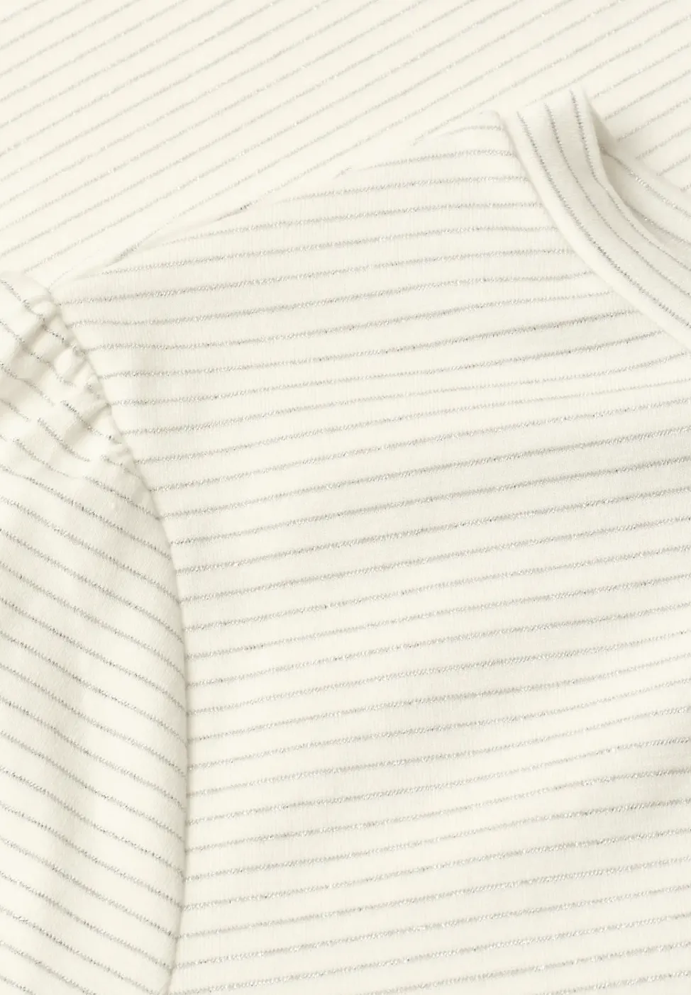 T-Shirt mit Rundhals und Glitzerstreifen