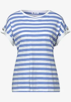 T-Shirt mit Rundhals und Knopfdetail