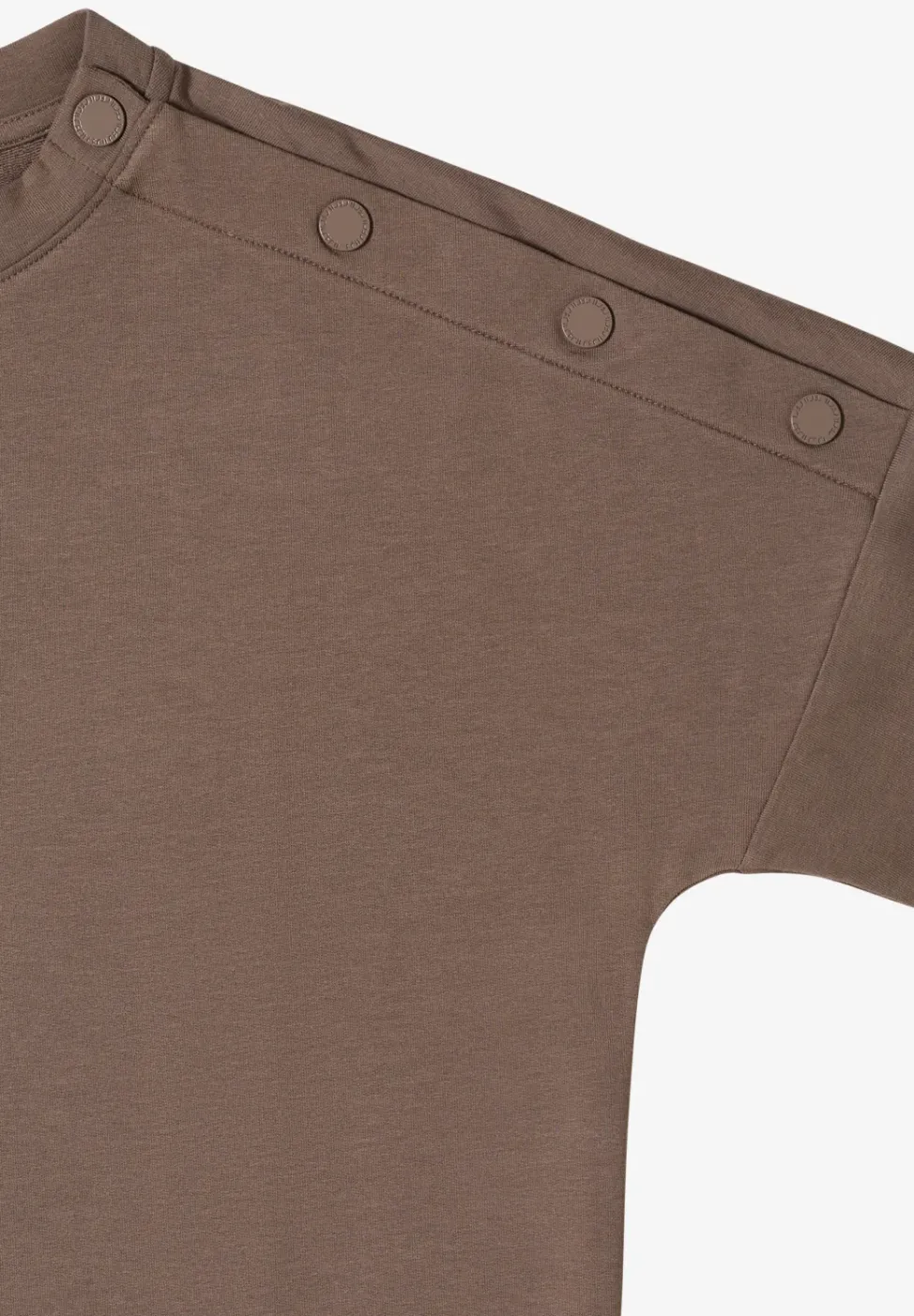 T-Shirt mit Rundhals und Knopfdetail