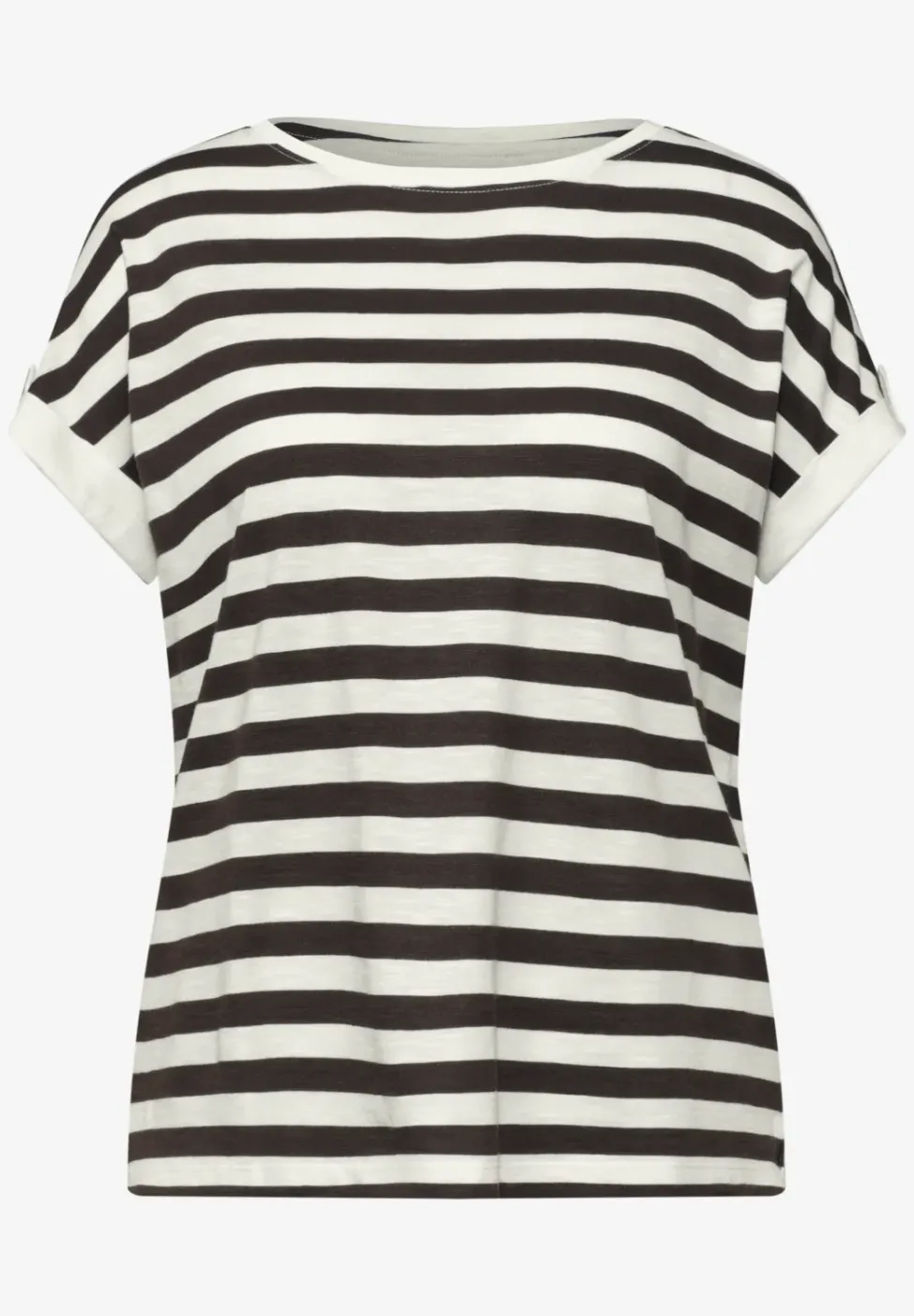 T-Shirt mit Rundhals und Knopfdetail