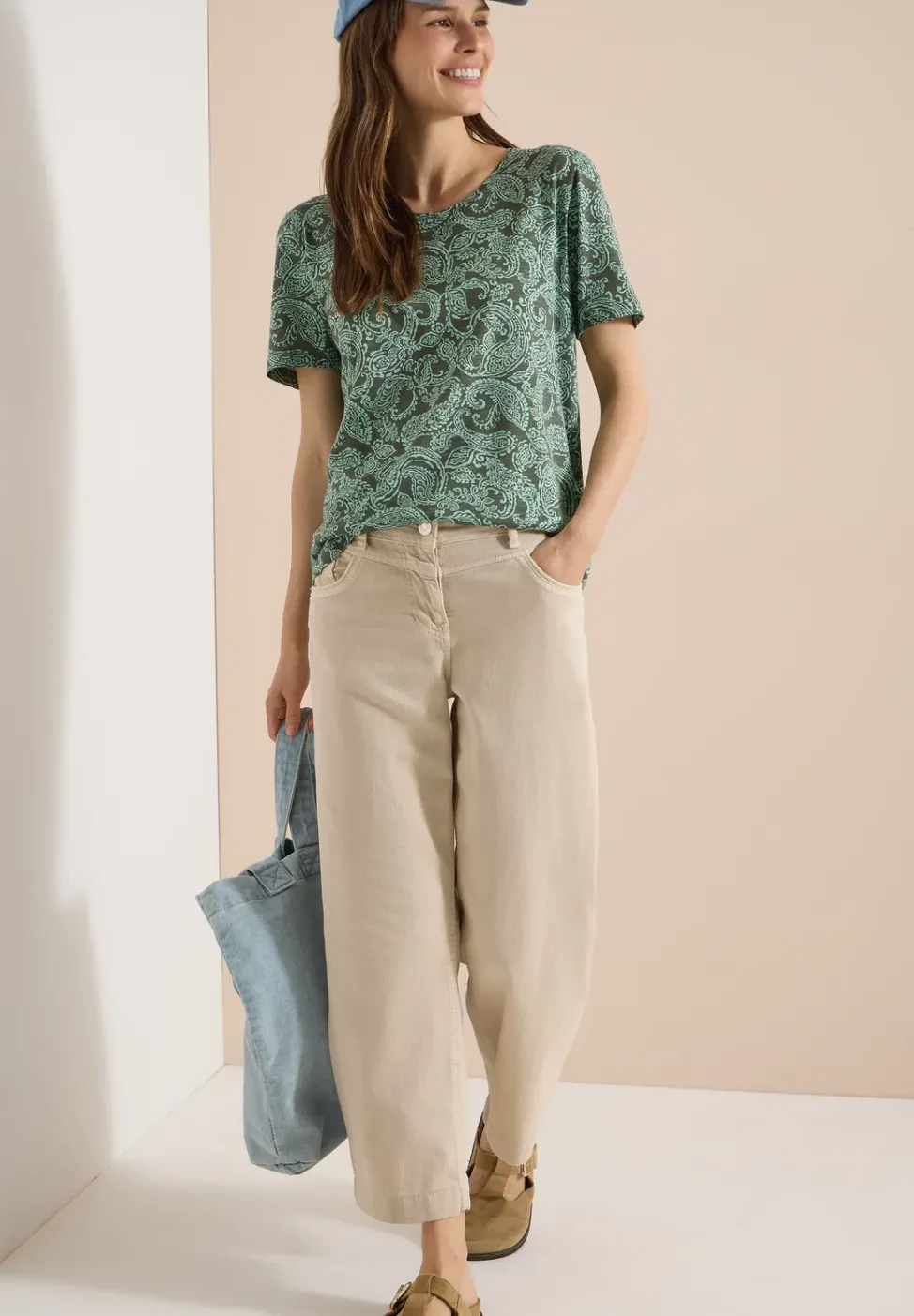 T-Shirt mit Rundhals und Muster