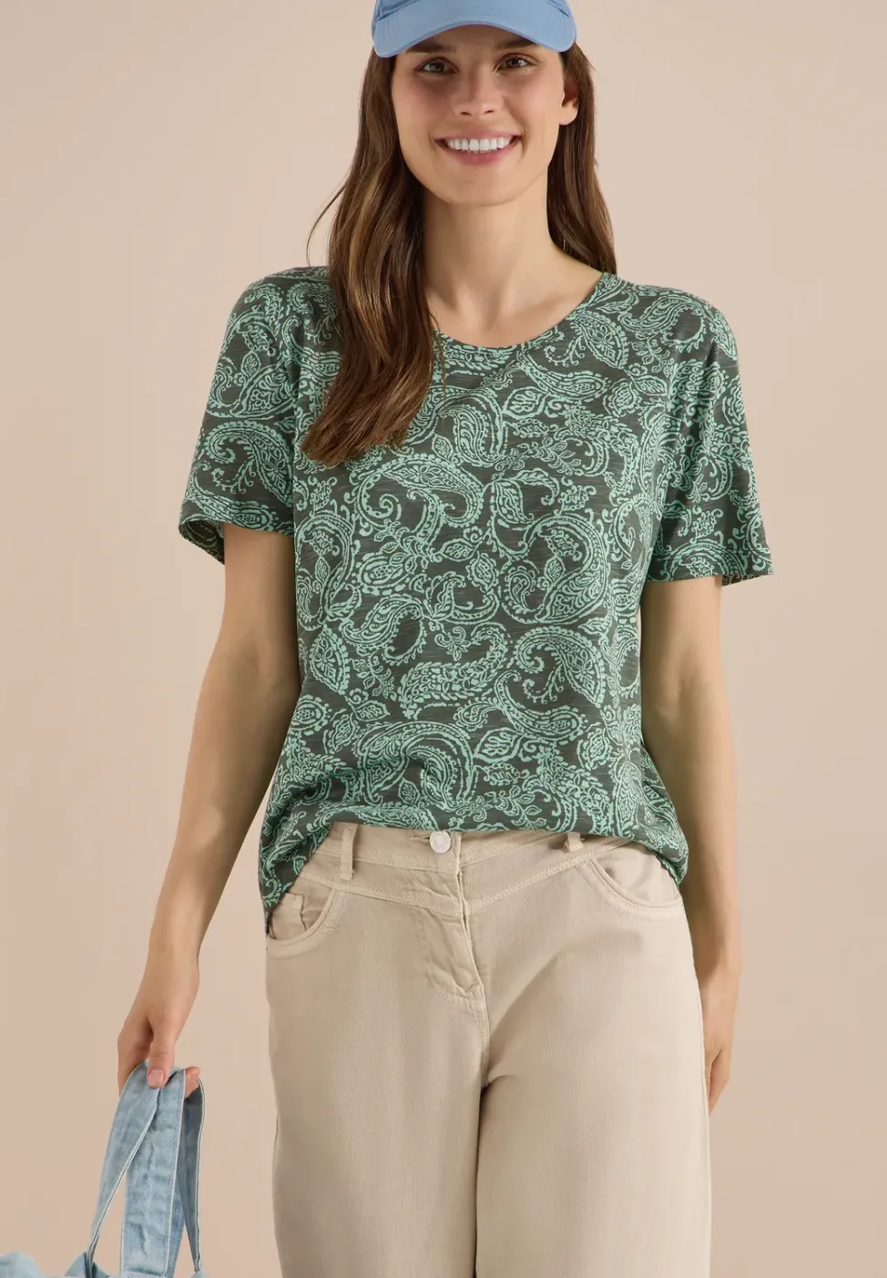 T-Shirt mit Rundhals und Muster