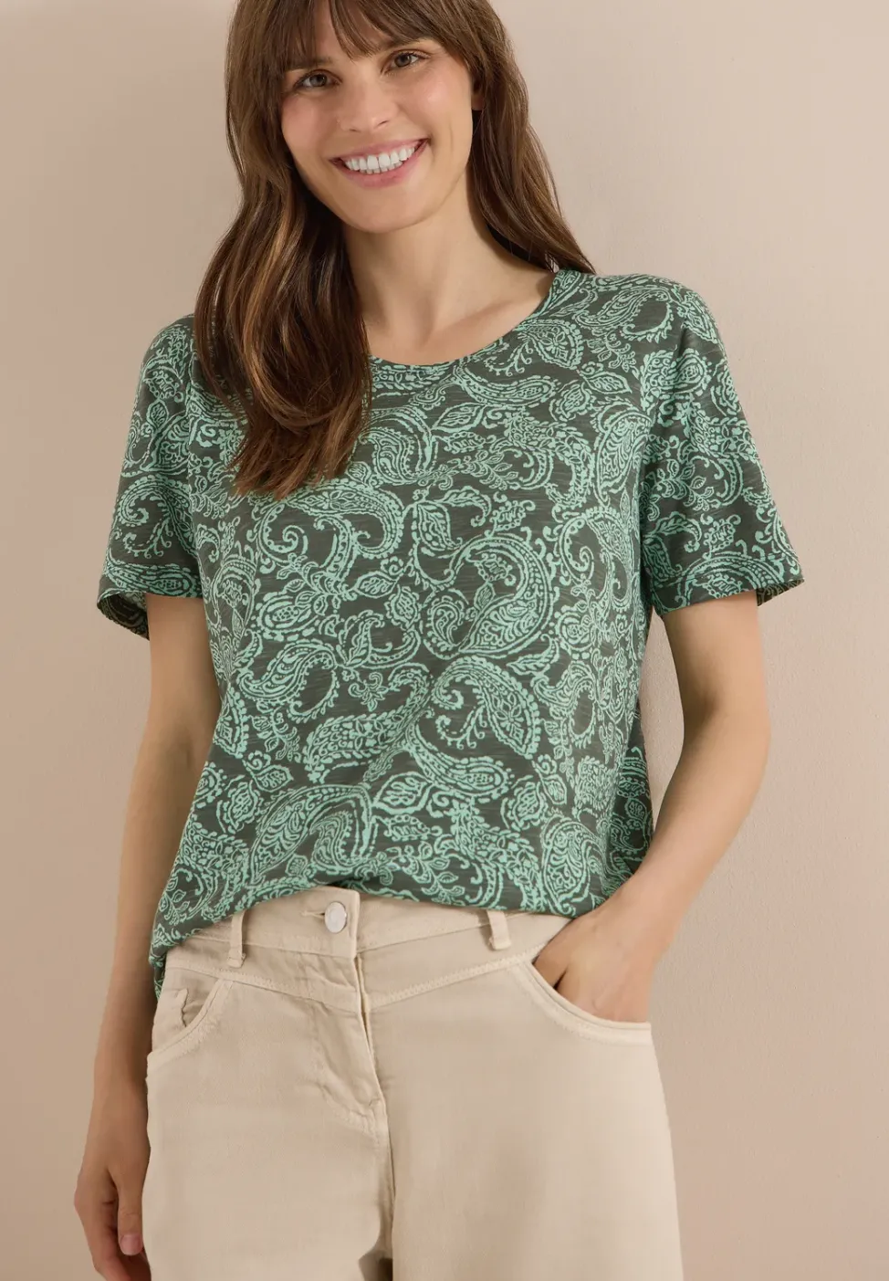 T-Shirt mit Rundhals und Muster
