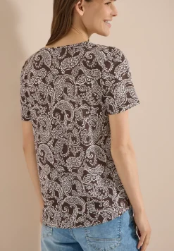 T-Shirt mit Rundhals und Muster