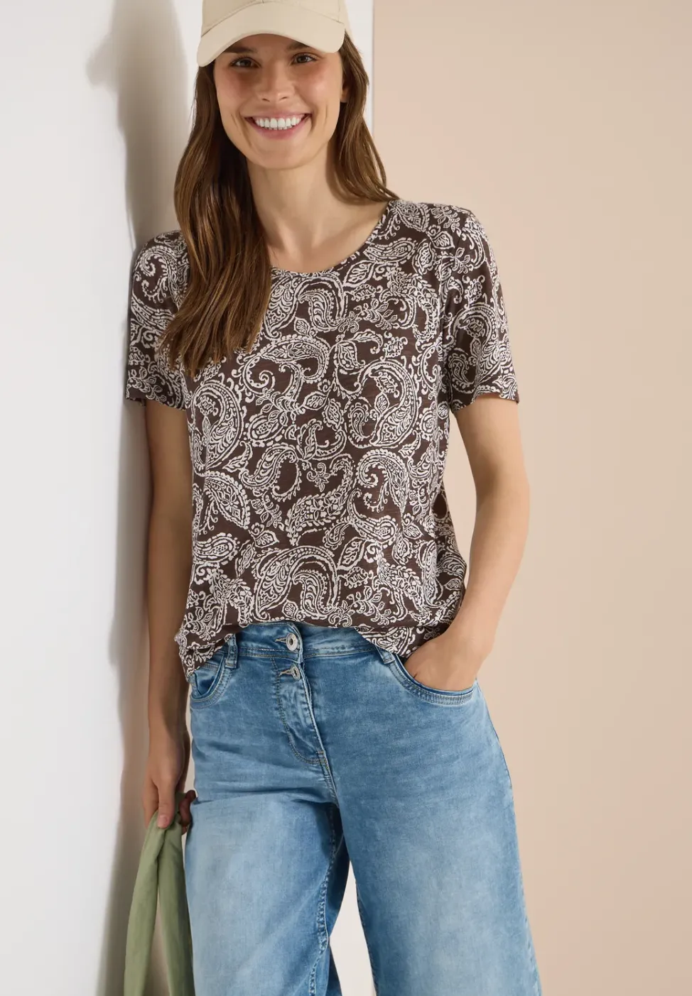 T-Shirt mit Rundhals und Muster