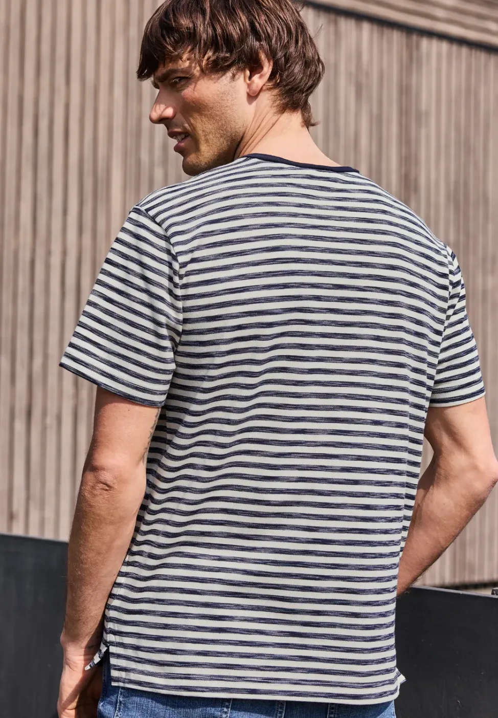 T-Shirt mit Rundhals und Piquéstruktur