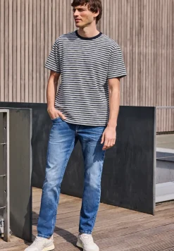 T-Shirt mit Rundhals und Piquéstruktur