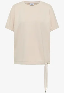 T-Shirt mit Rundhals und Raffung