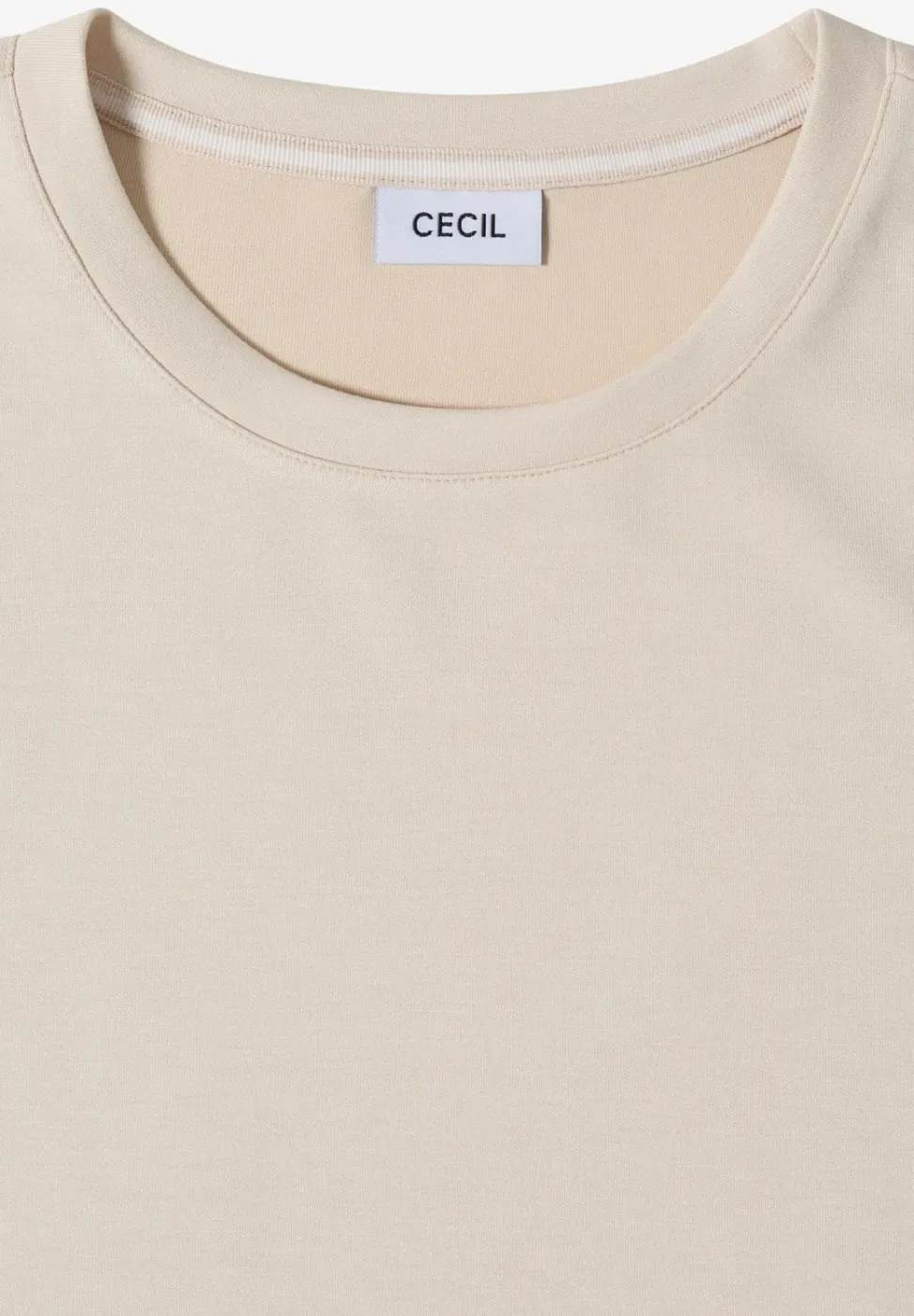 T-Shirt mit Rundhals und Raffung