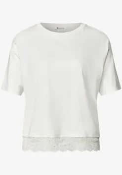 T-Shirt mit Rundhals und Spitze