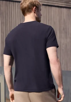 T-Shirt mit Rundhals und Strickstruktur
