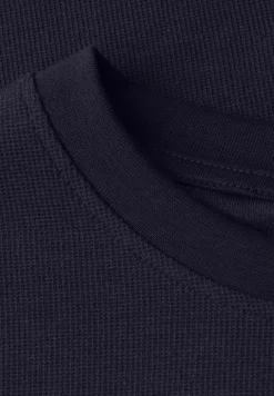 T-Shirt mit Rundhals und Strickstruktur