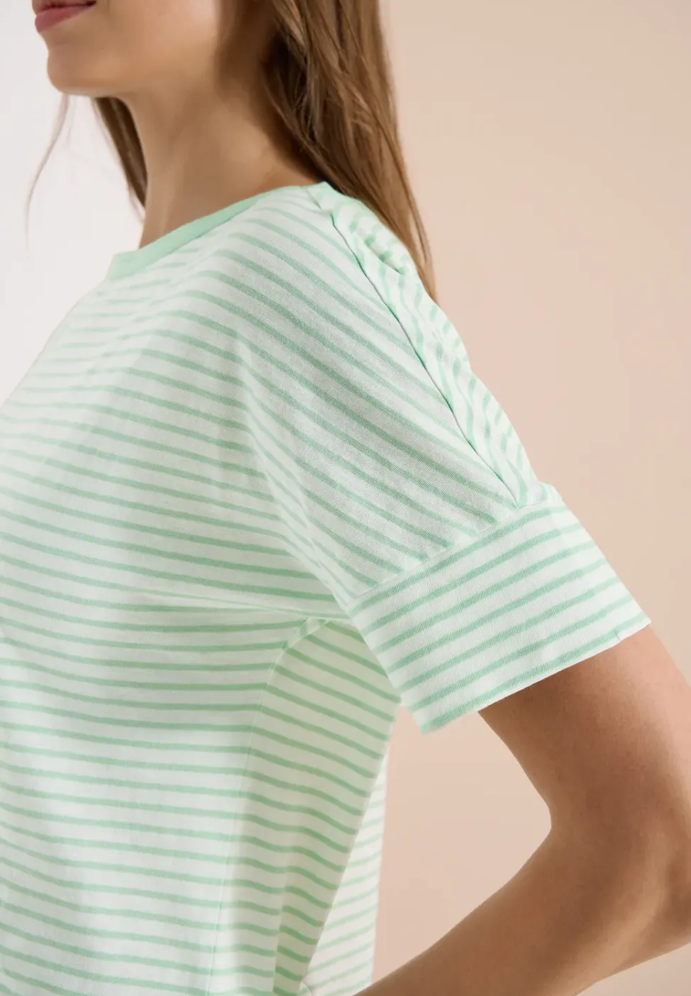 T-Shirt mit Rundhals und Streifen