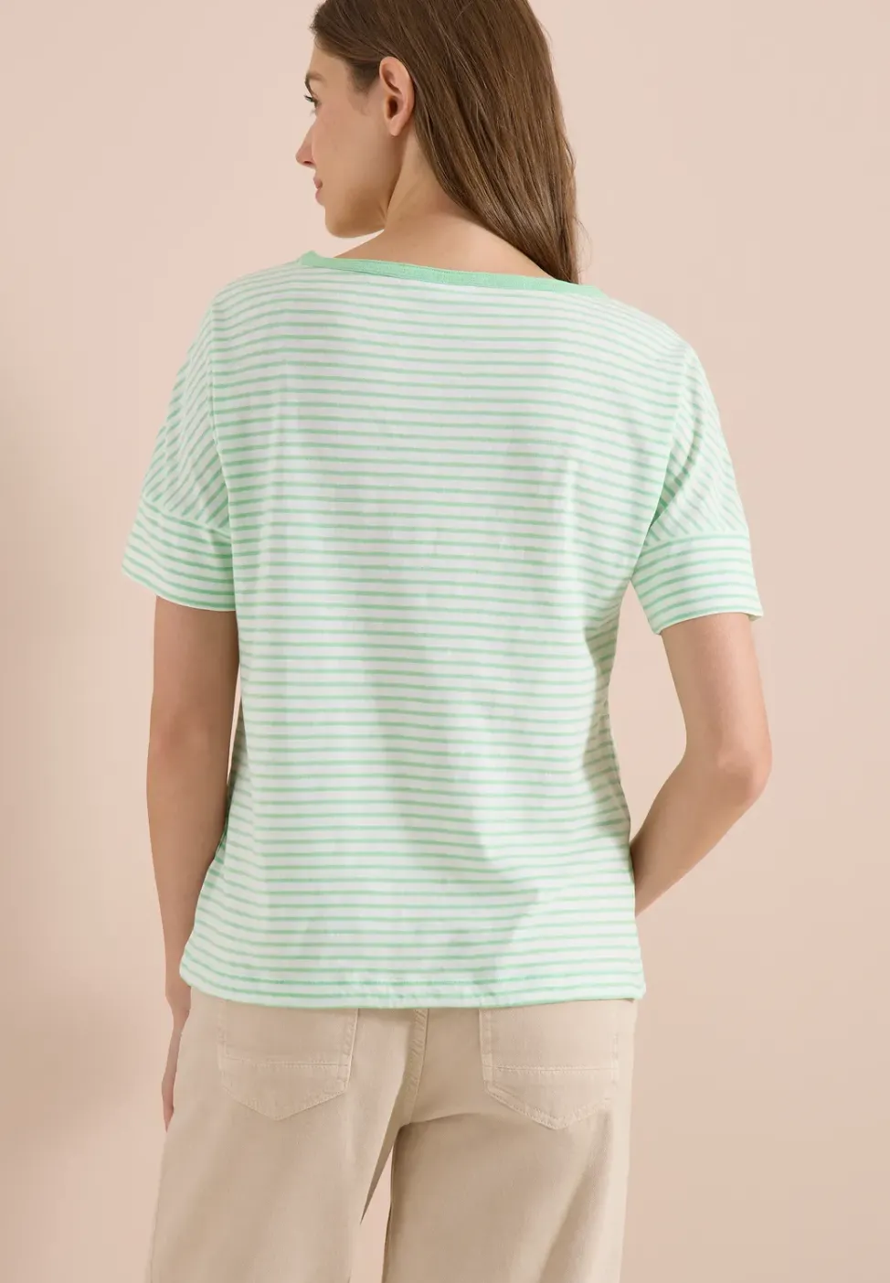 T-Shirt mit Rundhals und Streifen