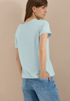 T-Shirt mit Rundhals und Struktur