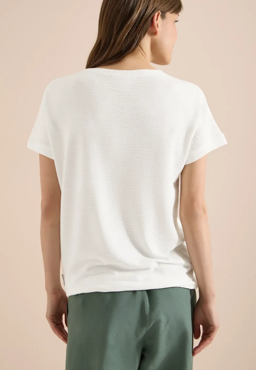 T-Shirt mit Rundhals und Struktur