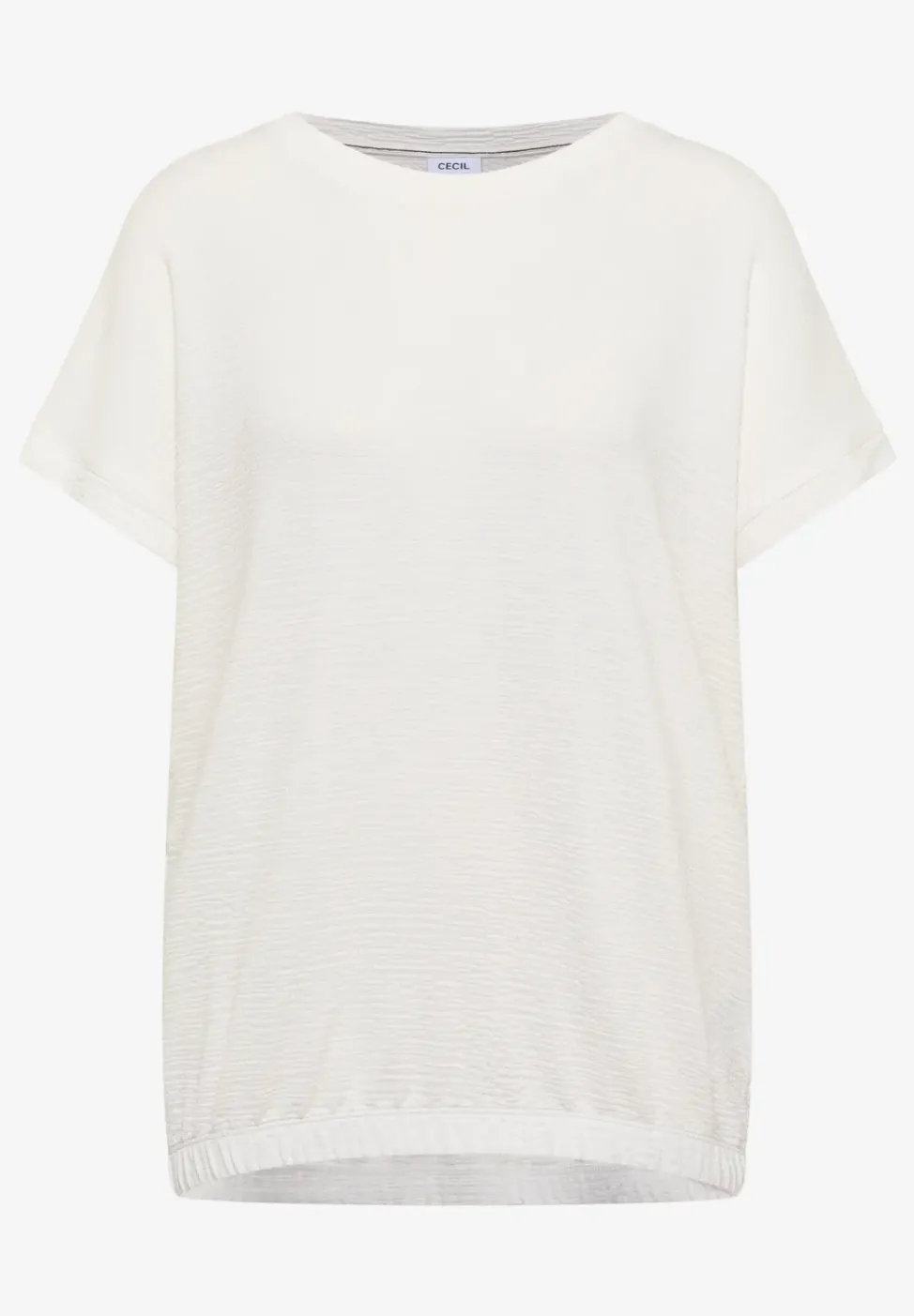 T-Shirt mit Rundhals und Struktur