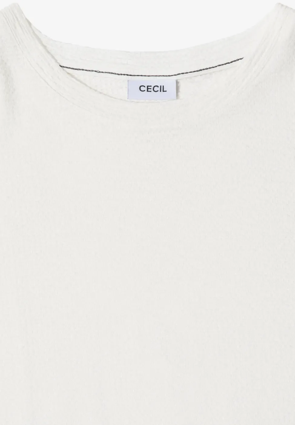 T-Shirt mit Rundhals und Struktur