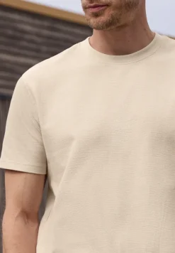 T-Shirt mit Rundhals und Strickstruktur