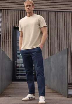T-Shirt mit Rundhals und Strickstruktur