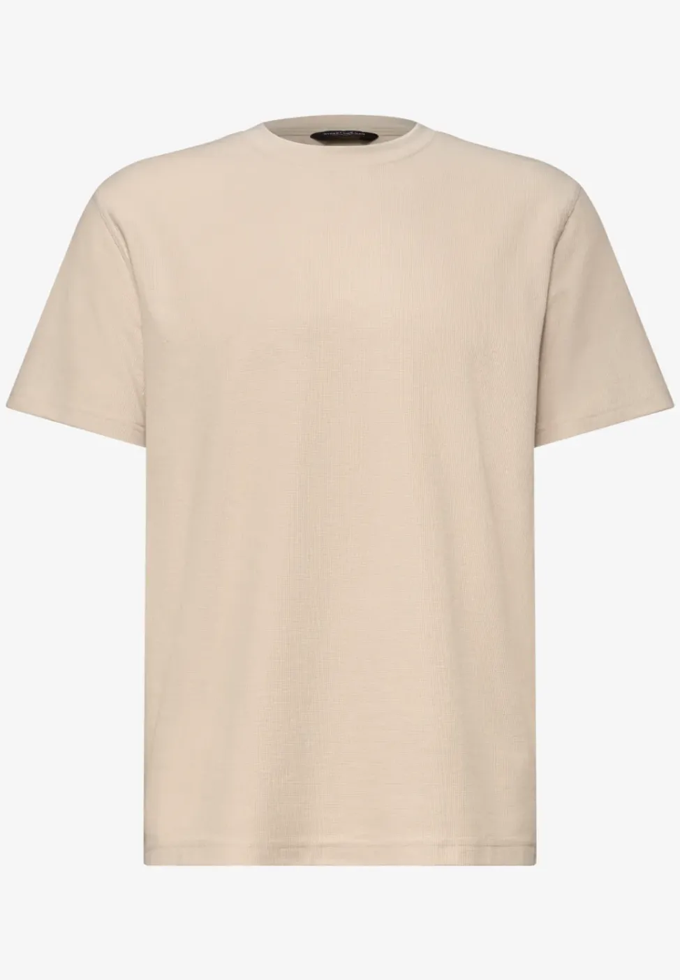 T-Shirt mit Rundhals und Strickstruktur