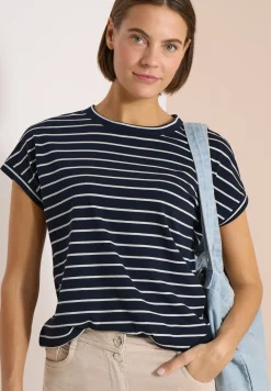 T-Shirt mit Rundhals und Streifen