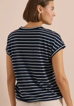 T-Shirt mit Rundhals und Streifen