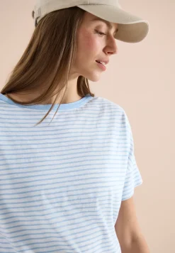 T-Shirt mit Rundhals und Streifen