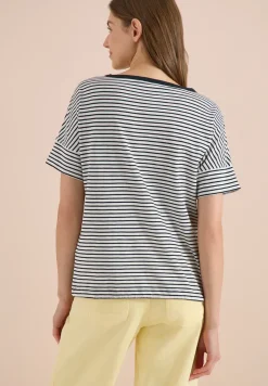 T-Shirt mit Rundhals und Streifen