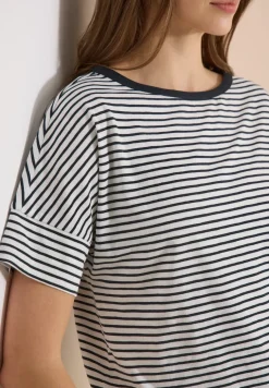 T-Shirt mit Rundhals und Streifen