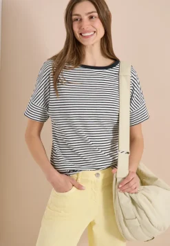 T-Shirt mit Rundhals und Streifen