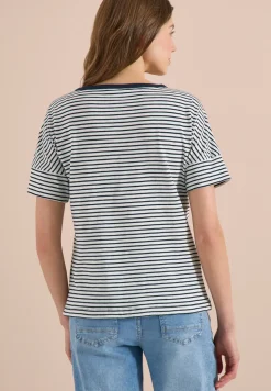 T-Shirt mit Rundhals und Streifen