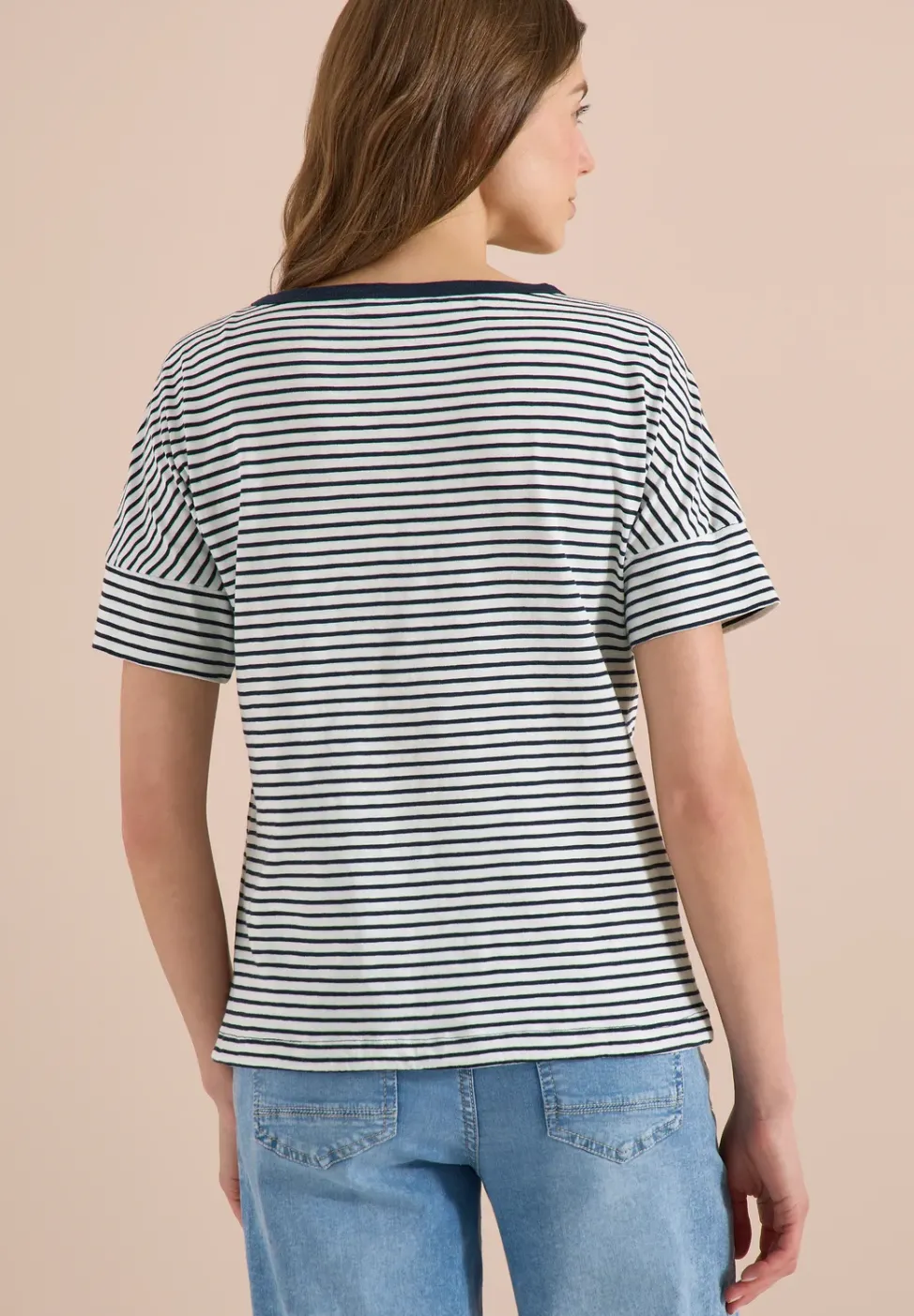 T-Shirt mit Rundhals und Streifen