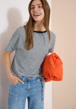 T-Shirt mit Rundhals und Streifen