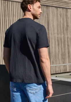 T-Shirt mit Rundhals und Turn-Up-Detail