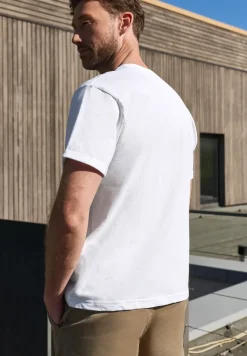T-Shirt mit Rundhals und Turn-Up-Detail