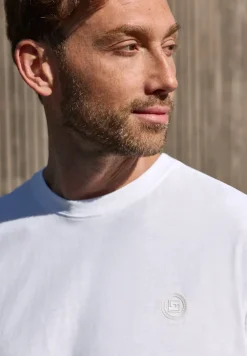 T-Shirt mit Rundhals und Turn-Up-Detail