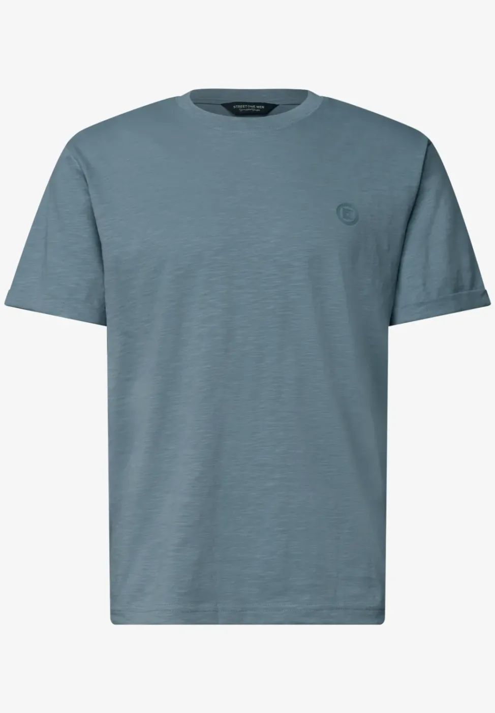 T-Shirt mit Rundhals und Turn-Up-Detail