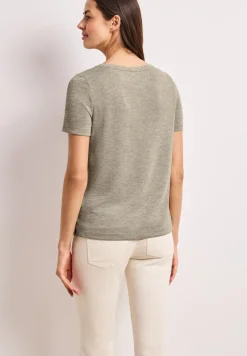 T-Shirt mit Rundhals und Wording