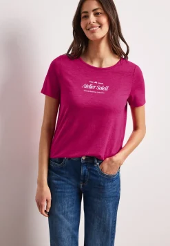 T-Shirt mit Rundhals und Wording