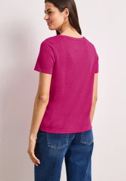 T-Shirt mit Rundhals und Wording