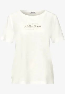 T-Shirt mit Rundhals und Wording