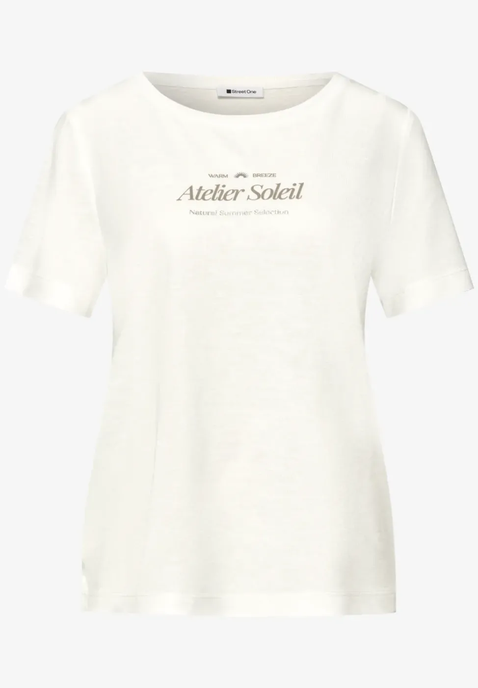 T-Shirt mit Rundhals und Wording