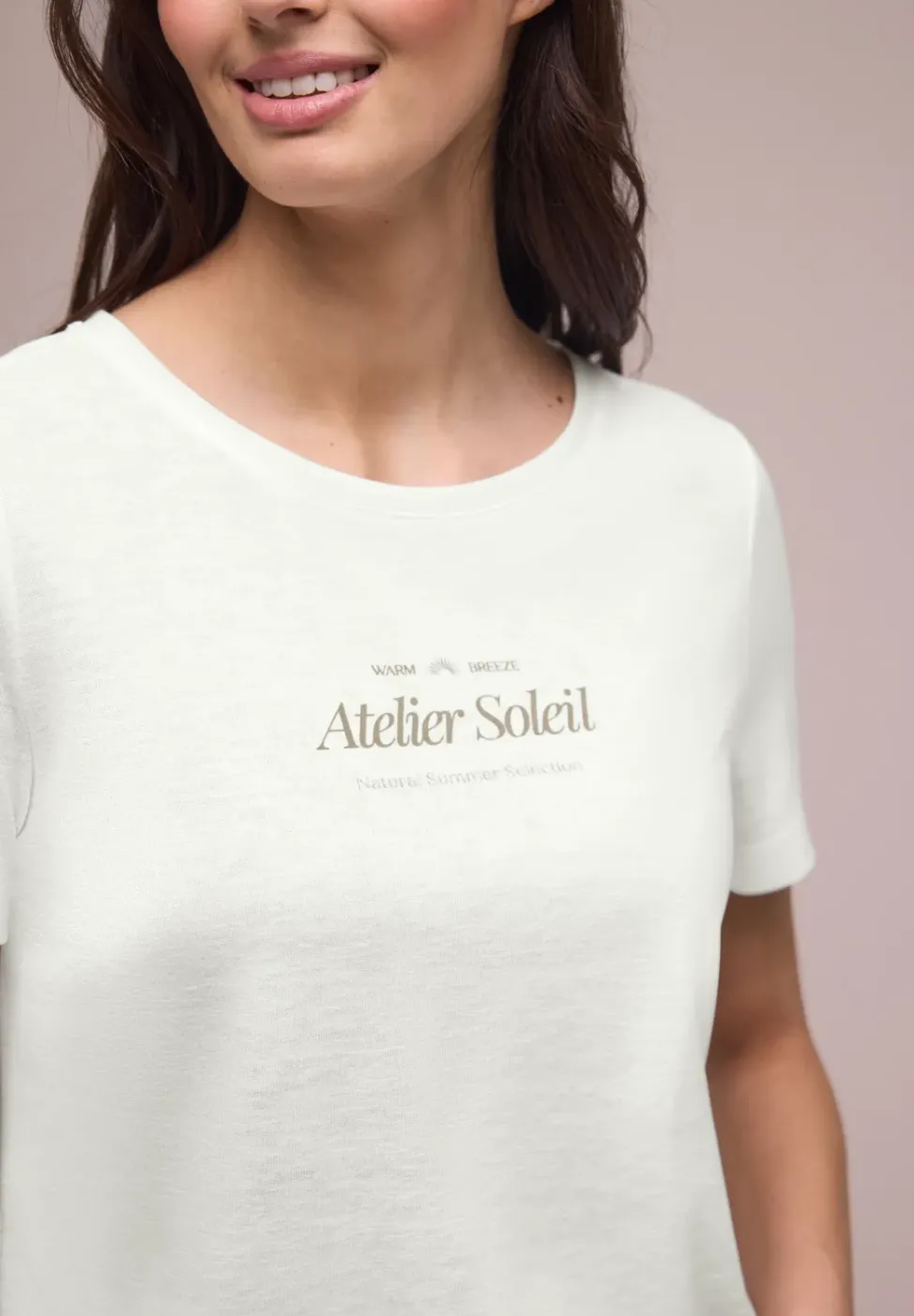 T-Shirt mit Rundhals und Wording