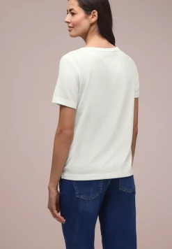 T-Shirt mit Rundhals und Wording