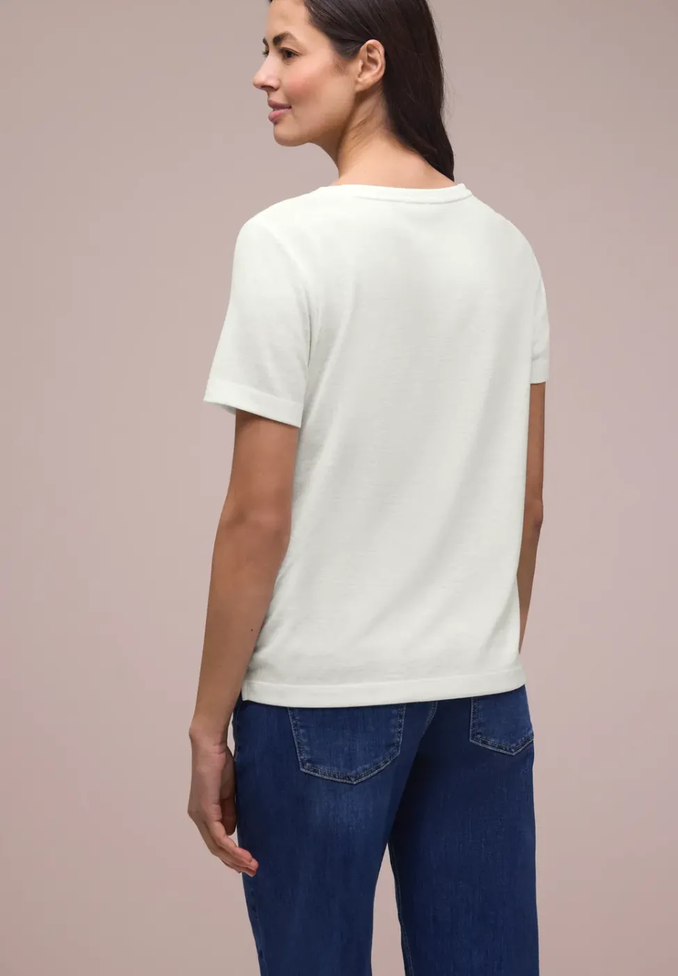 T-Shirt mit Rundhals und Wording