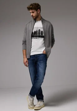 T-Shirt mit Skyline-Print