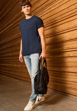 T-Shirt mit Streifen-Motiv