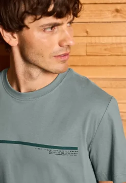 T-Shirt mit Streifen-Motiv